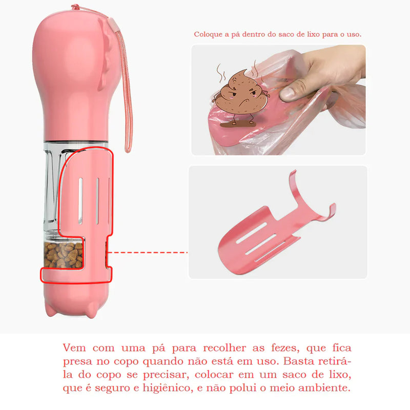 Garrafa Portátil - 3 em 1 - Prático