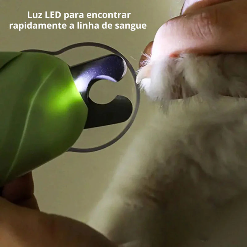 Kit Cortador de Unhas com Lixa para Cães e Gatos – Alicate com LED