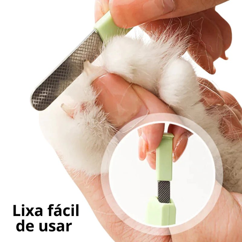 Kit Cortador de Unhas com Lixa para Cães e Gatos – Alicate com LED