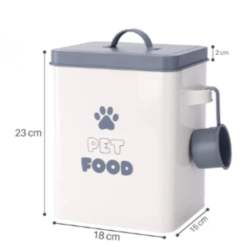 Pote de Ração para Cachorro & Gato - Container Dosardor Inox Com Caneca